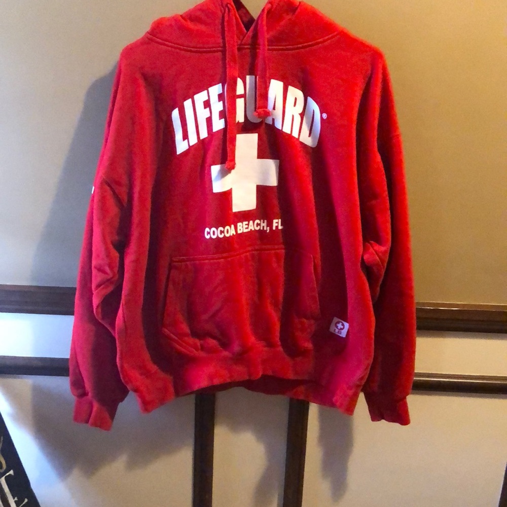Cocoa Beach Lifeguard Mens XL Hoodie